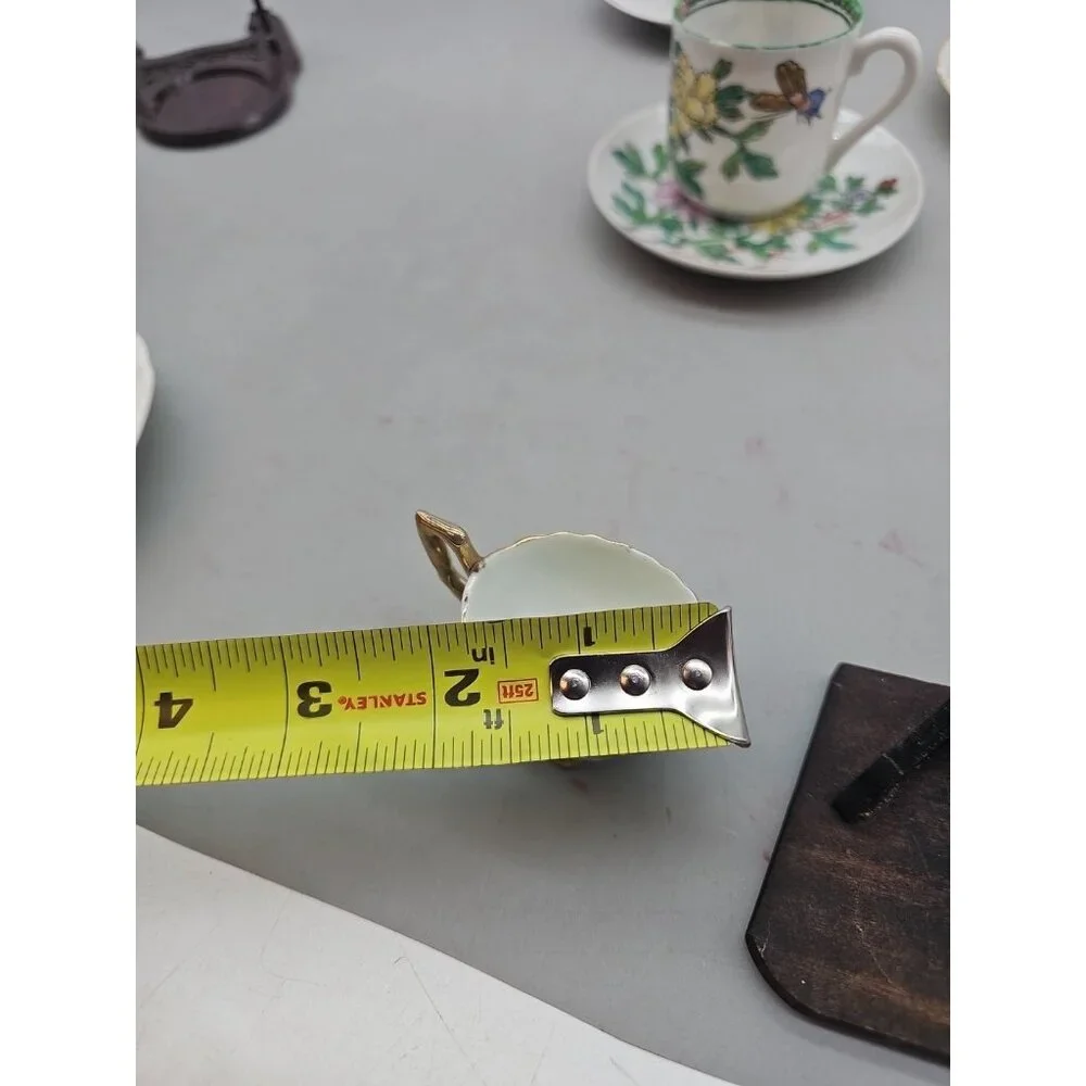 VINTAGE CUP & SAUCER ORNATE GREEN & GOLD ‎ FOOTED FLORAL JAPAN